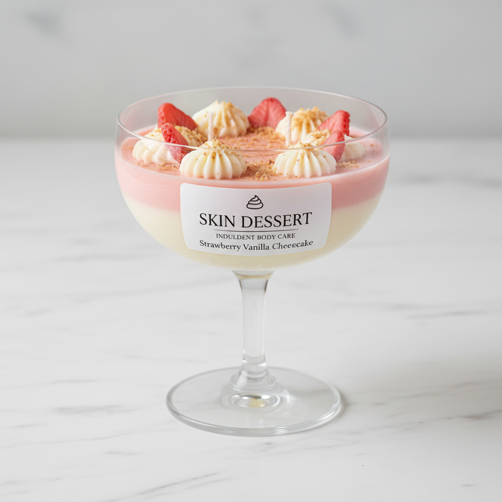 Strawberry Vanilla Cheesecake Soy Candle