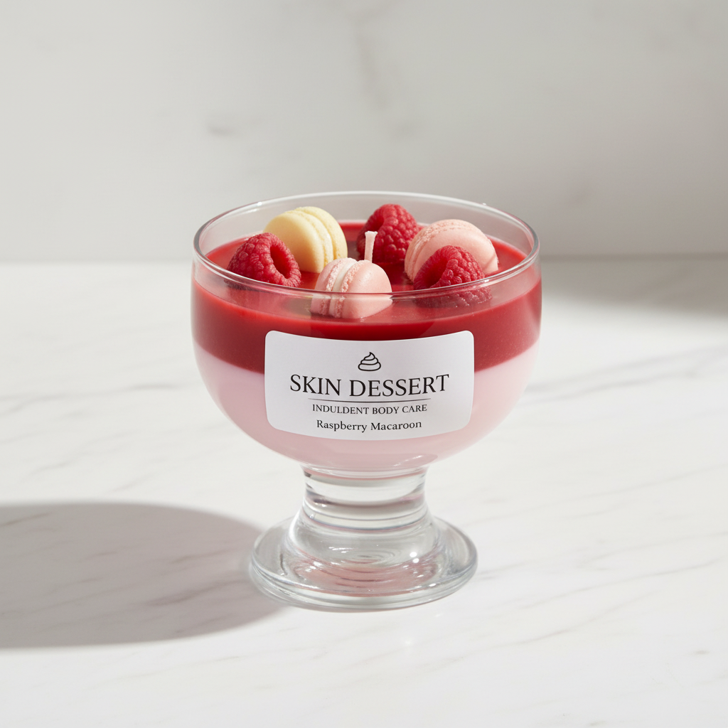 Raspberry Macaroon Soy Candle