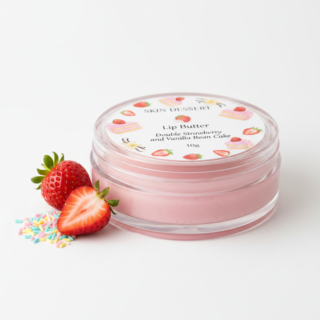 Lip Butter - Double Strawberry and Vanilla Bean Cake - 10g