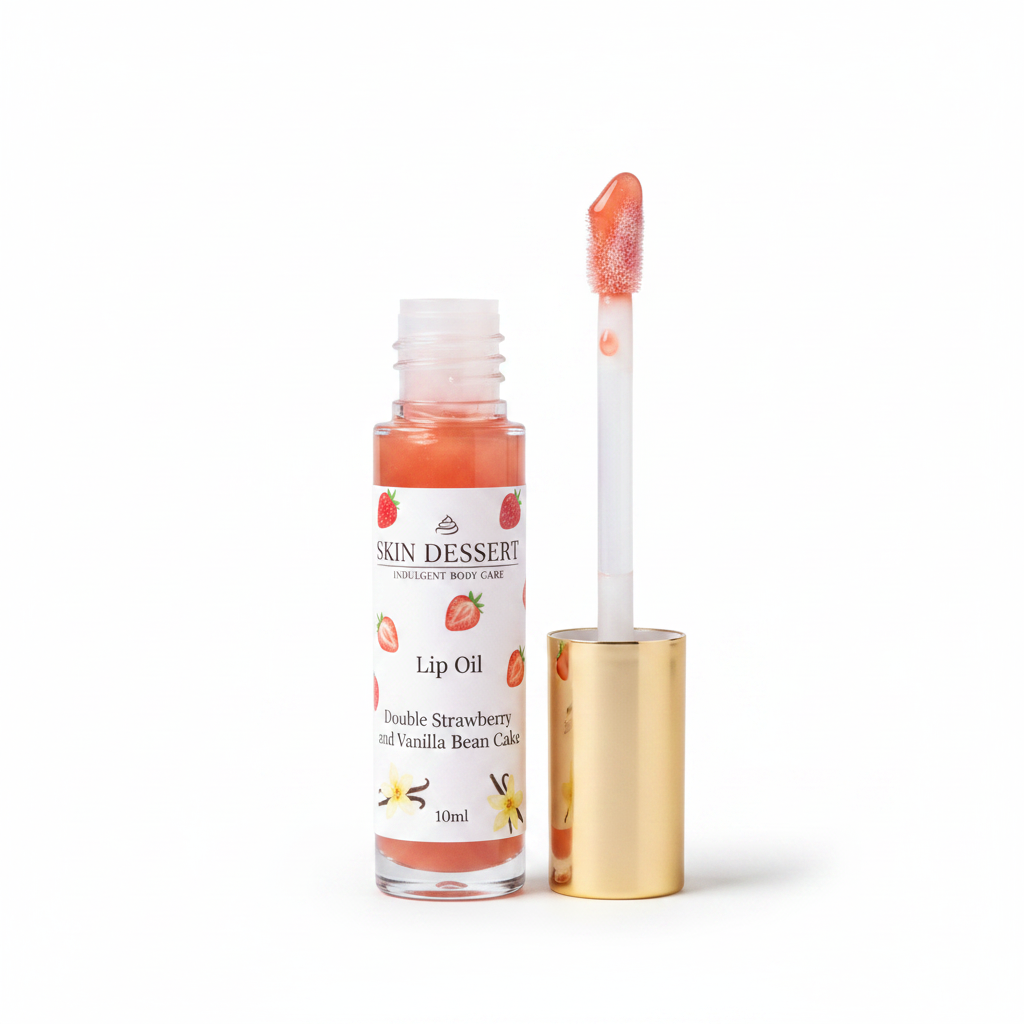 Lip Oil - Double Strawberry and Vanilla Bean Cake
