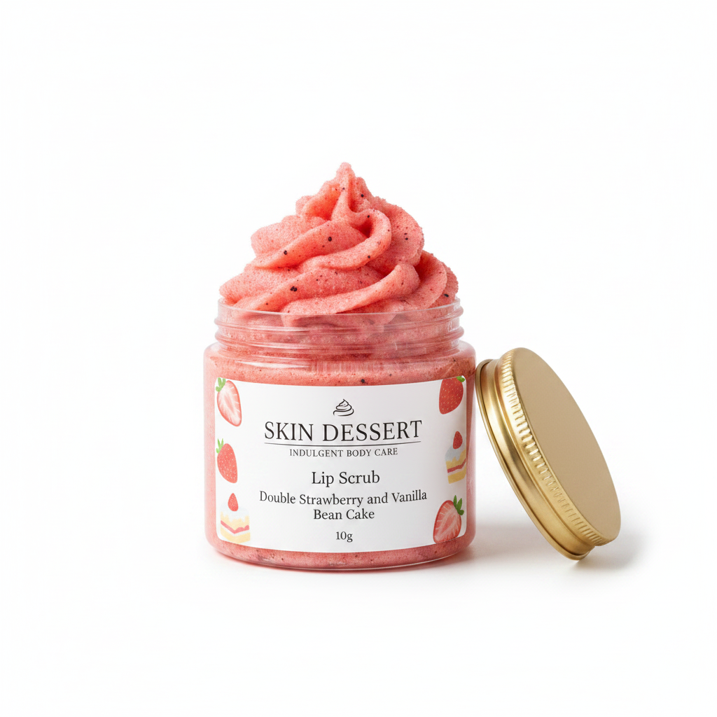Lip Scrub - Double Strawberry and Vanilla Bean Cake